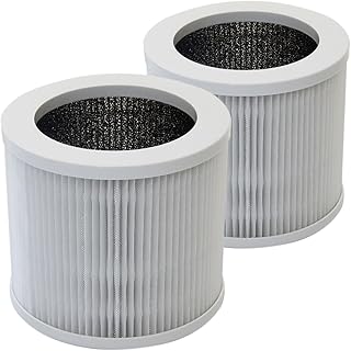 PUREBURG Replacement True HEPA Filter Compatible with VEWIOR A1,AMEIFU AP01W, KOIOS HQKJ-50, Tailulu HQZZ-60 Air Purifiers, H13 4-Stage Filtration Air Clean Dust VOCs,2-Pack