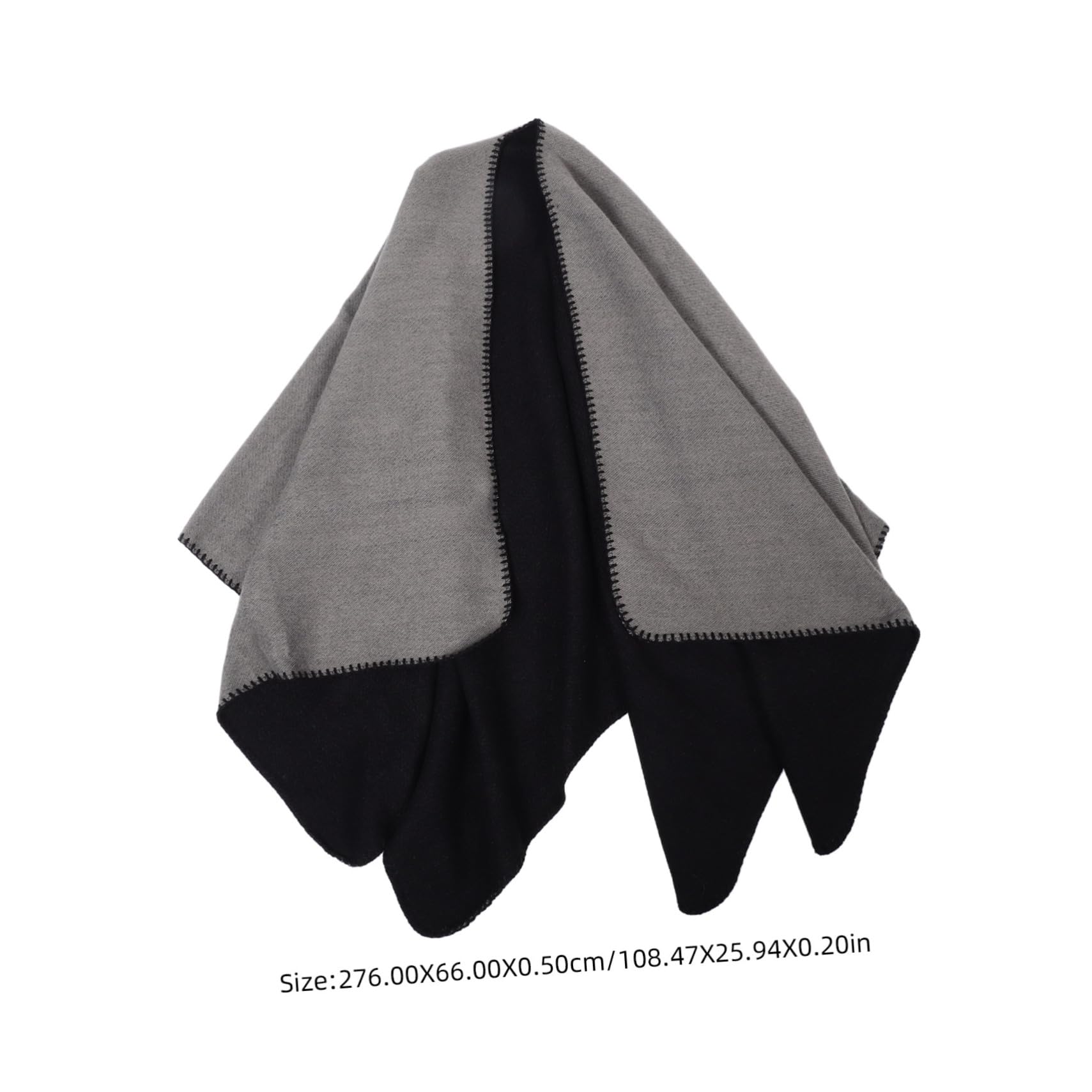 Veemoon Poncho Femme Hiver Double Face Style Nordique en Laine Imitation, Châle Réversible Épais et Chaud, Écharpe Élégante pour Femmes, Multi-usage et Confortable