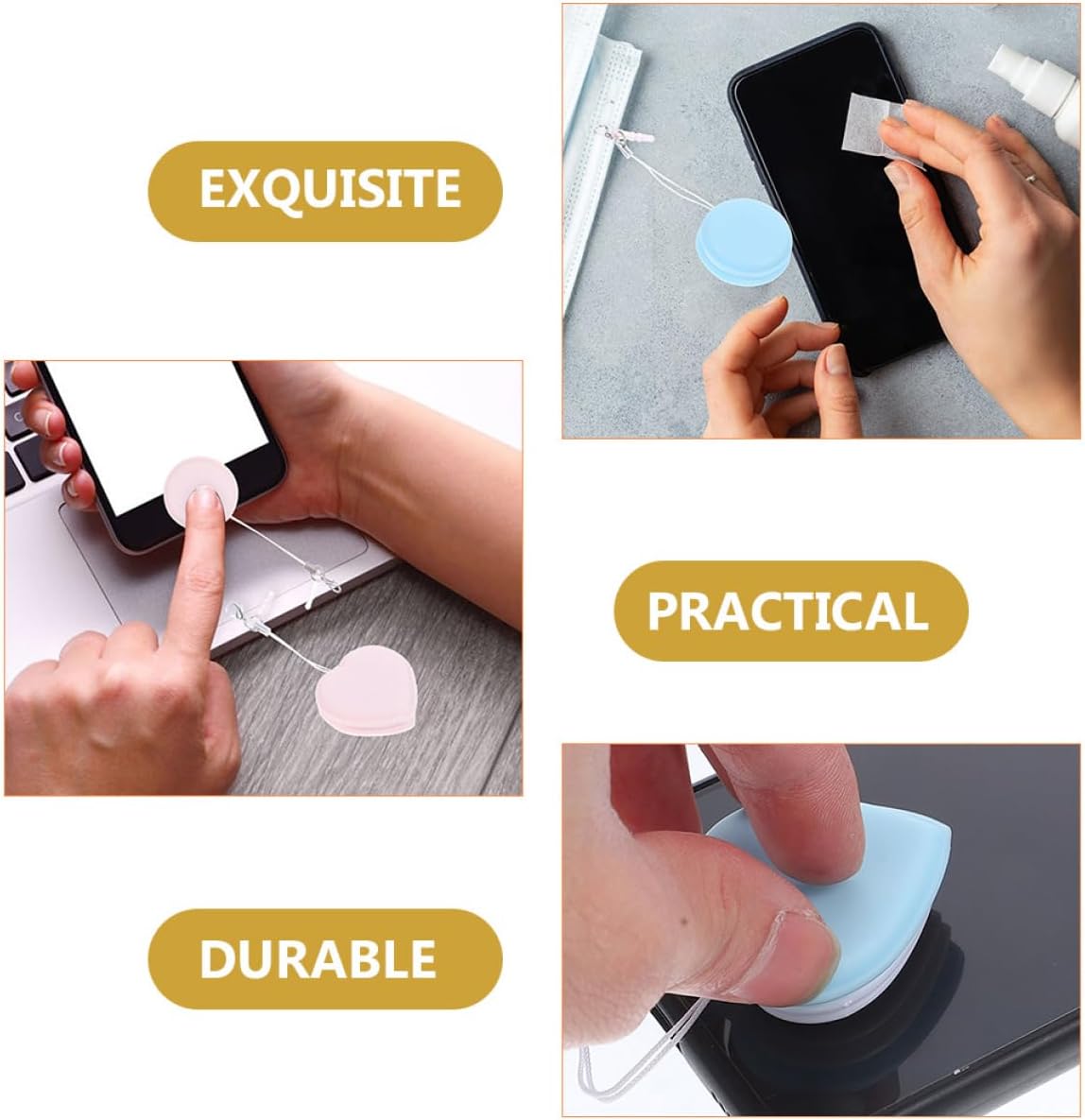Outanaya 4pcs Lens Cleaner Soft Microfiber Screen Cleaners for Phones Glasses and Camera Lenses Portable Eye Glass Cleaning Cloths Heart Designs