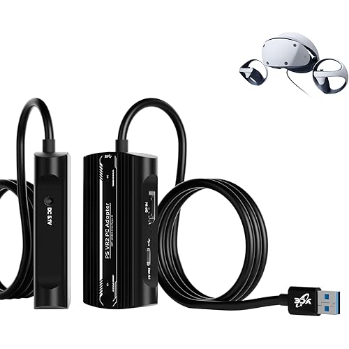 PSVR2 PC Adapter, PSVR 2 PC Accessories Kit Compatible with PlayStation VR2, AR Glasses, Portable Monitor, Includes DP 1.4 Cable and Power Adapter