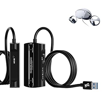 PSVR2 PC Adapter, PSVR 2 PC Accessories Kit Compatible with PlayStation VR2, AR Glasses, Portable Monitor, Includes DP 1.4 Cable and Power Adapter