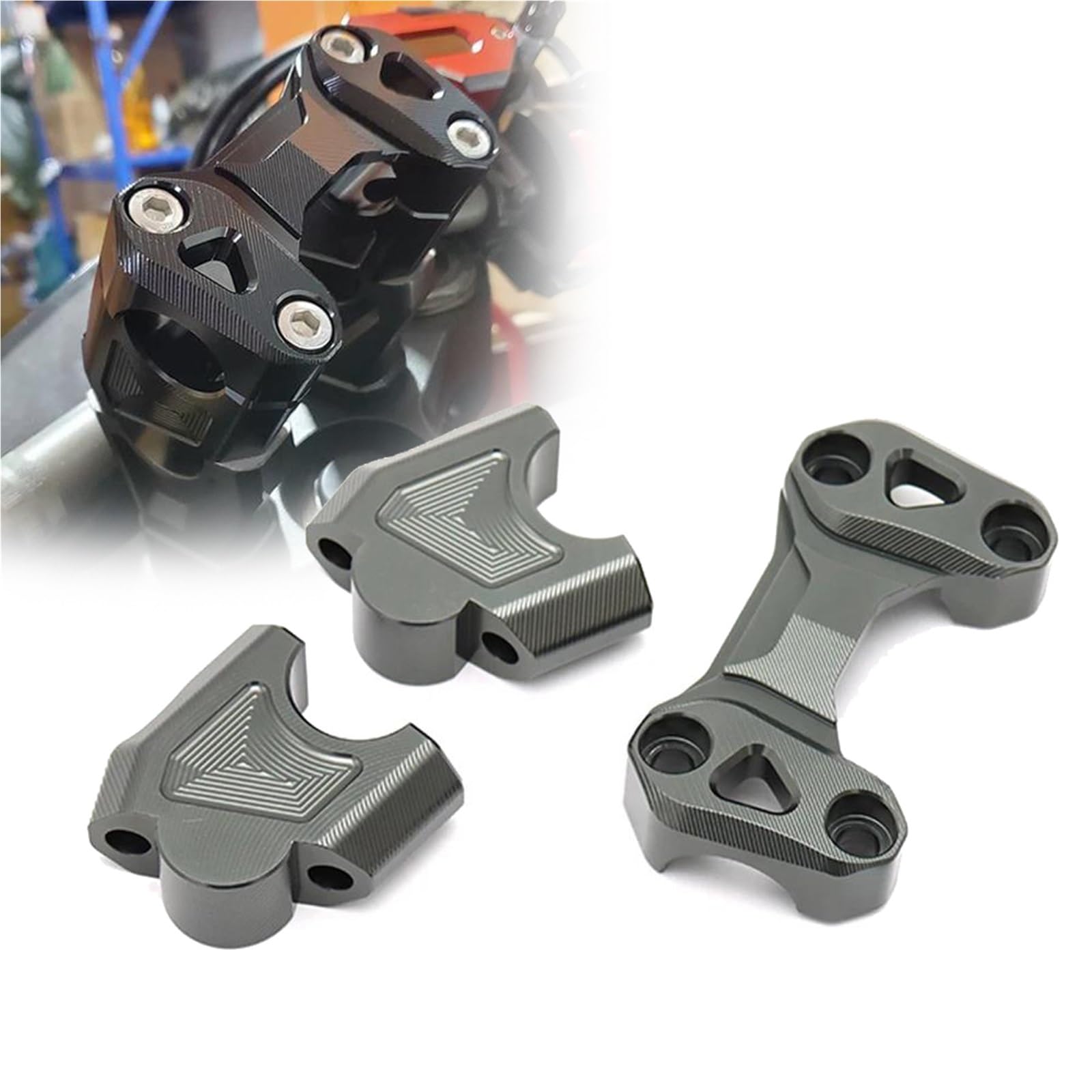 Rehausseur de guidon 28 mm Benelli TRK502 avec inclinaison arrière ergonomique