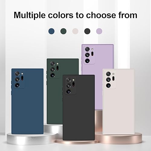 Miniatura 9 de GiiYoon Funda de silicona compatible con Samsung Galaxy Note 20 Ultra, funda de teléfono de cuerpo completo sedosa y suave al tacto con protección