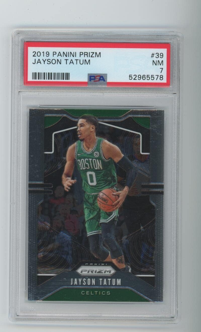 2019 Jayson Tatum Panini PRIZM #39 PSA 7 NM Boston Celtics NBA Graded Card