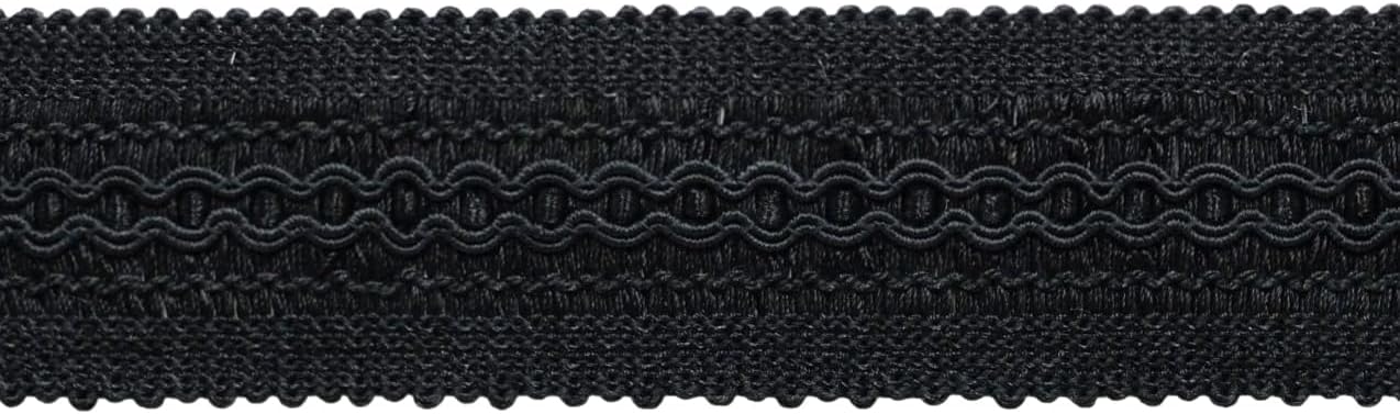 DÉCOPRO 2" (5cm) Basic Trim Collection Solid Wide Gimp Braid Trim (Style# 0200SG) Pure Black #K9 (Jet Black) 10 Yard Value Pack (30 ft/9.5m)