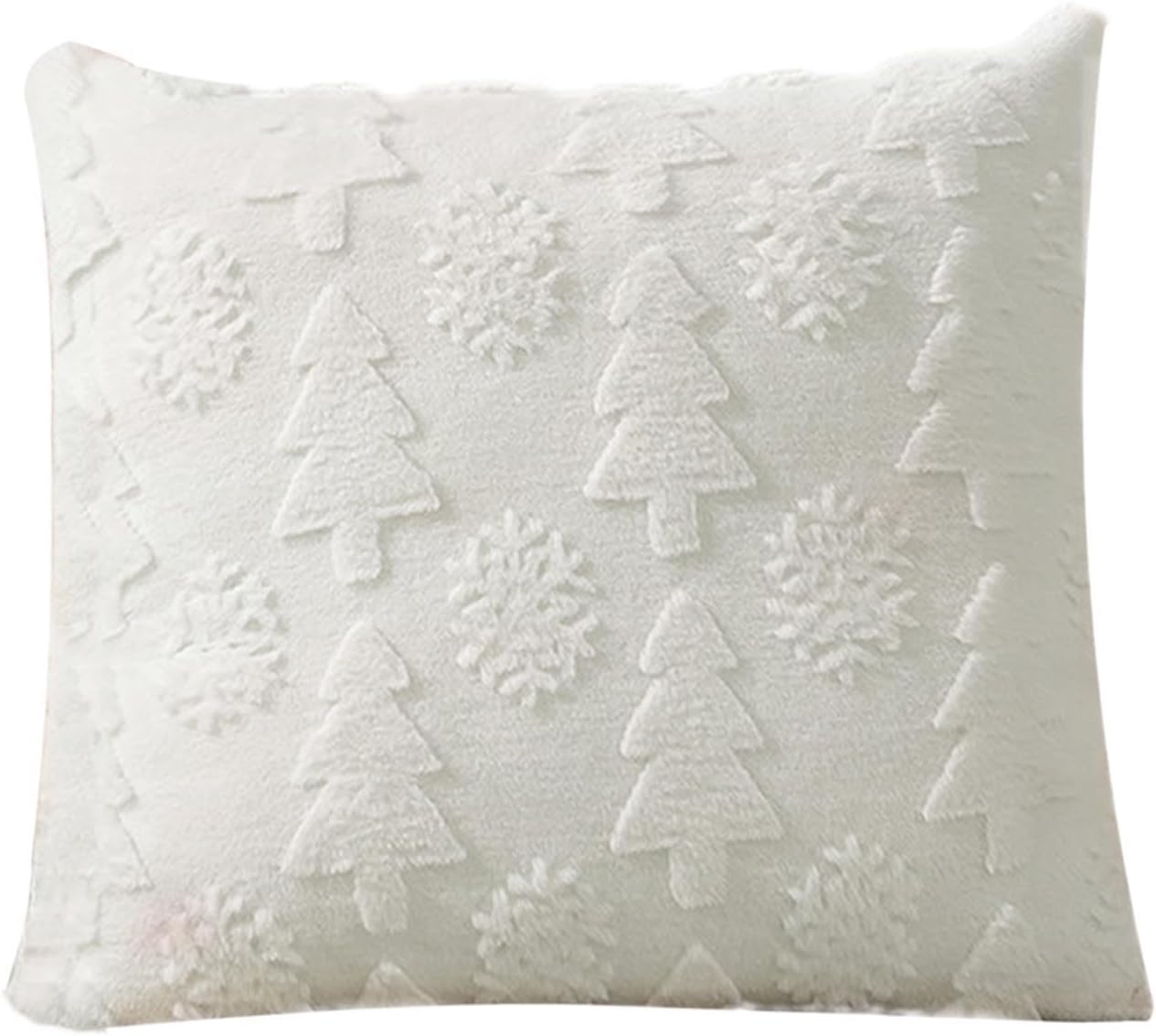 Beaded Pillows Decorative Throw Pillows Christmas Snowflake Tree Pillow Set Solid Color Living Room Decoration Pillow Jacquard Christmas Pillow Living Room Cushions (A, 45x45cm)