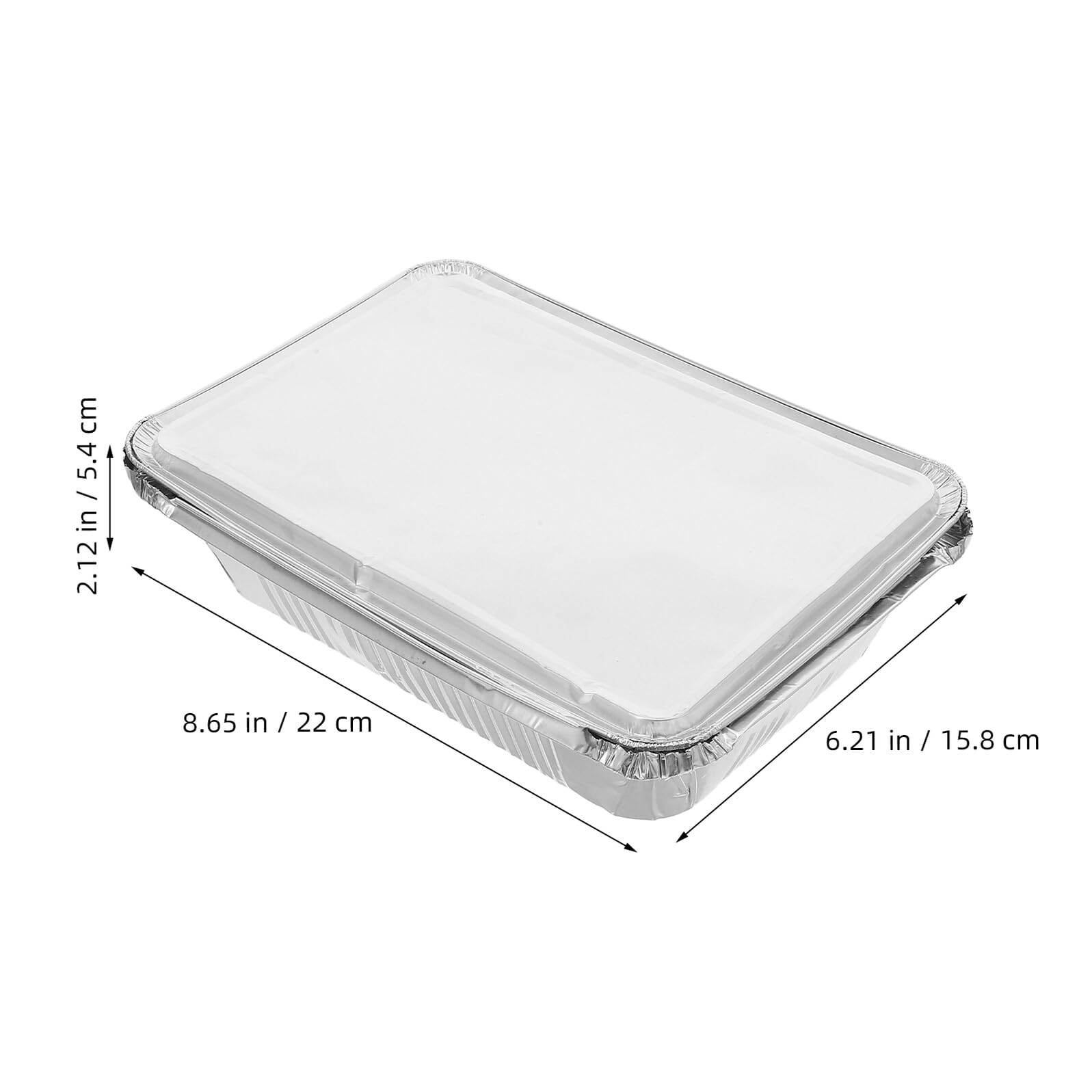 Alipis Lot de 25 Barquettes Aluminium Jetables 1000ml avec Couvercle Plateau en Aluminium pour Barbecue et Cuisson Contenant Alimentaire pour Pique-niques et Voyages