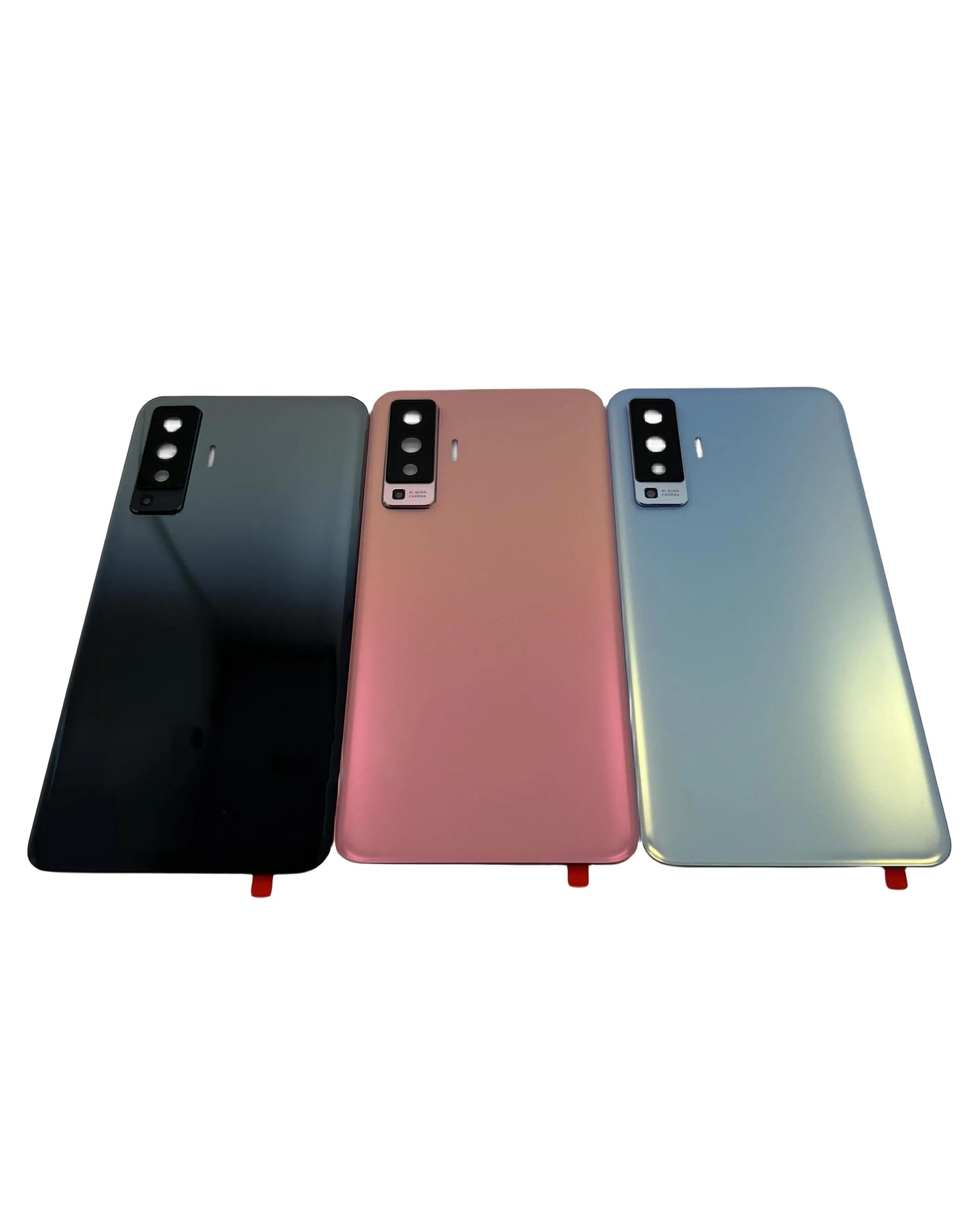 SHOWGOOD pour vivo X50 5G Retour Couvercle de Batterie V2001A 2005 Boîtier Arrière Boîtier pour vivo X50 2004 Couverture Arrière Remplacer (Glaze Noir)