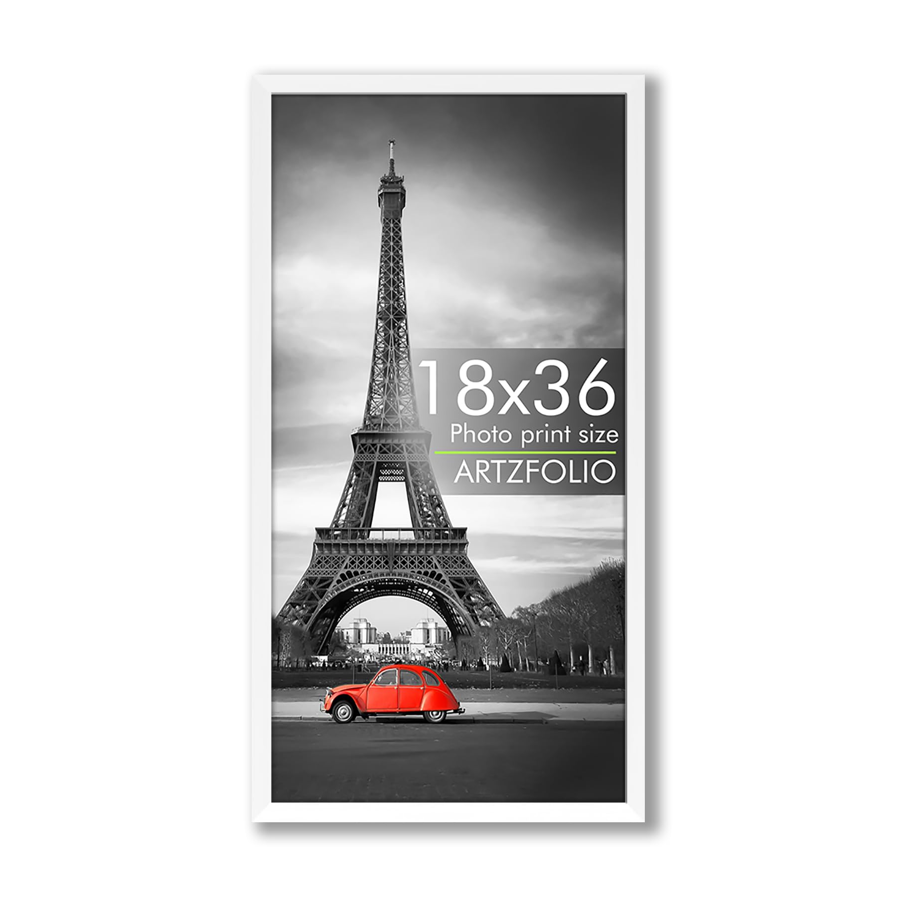 ArtzFolio Wall Photo Frame D576 | Extra Large Size Wall Photo Frames | Big Oversize Picture Frames Bedroom, Home & Office | White | 18x36 inch (46x91 cms)