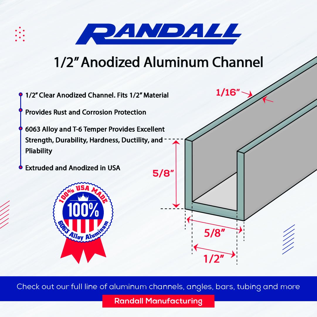 CRL Satin Anodized Aluminum 3/16