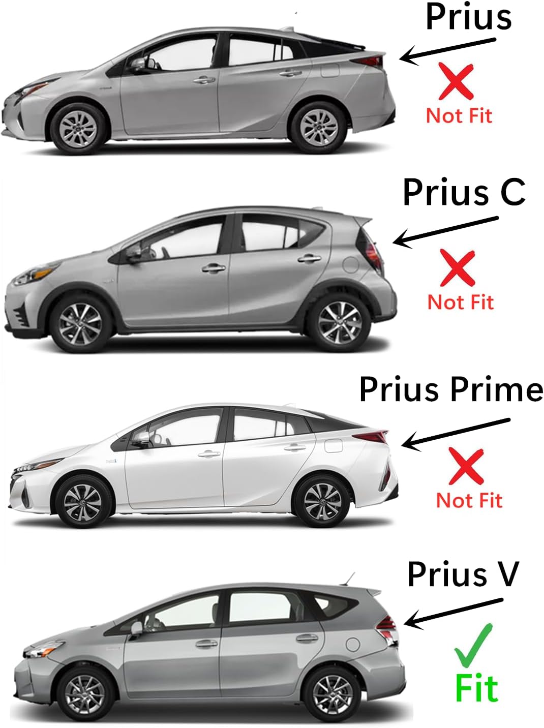 Driver Left Side Front Door Window Door Glass Compatible with Toyota Prius V 4 Door Hatchback 2012-2018 Models