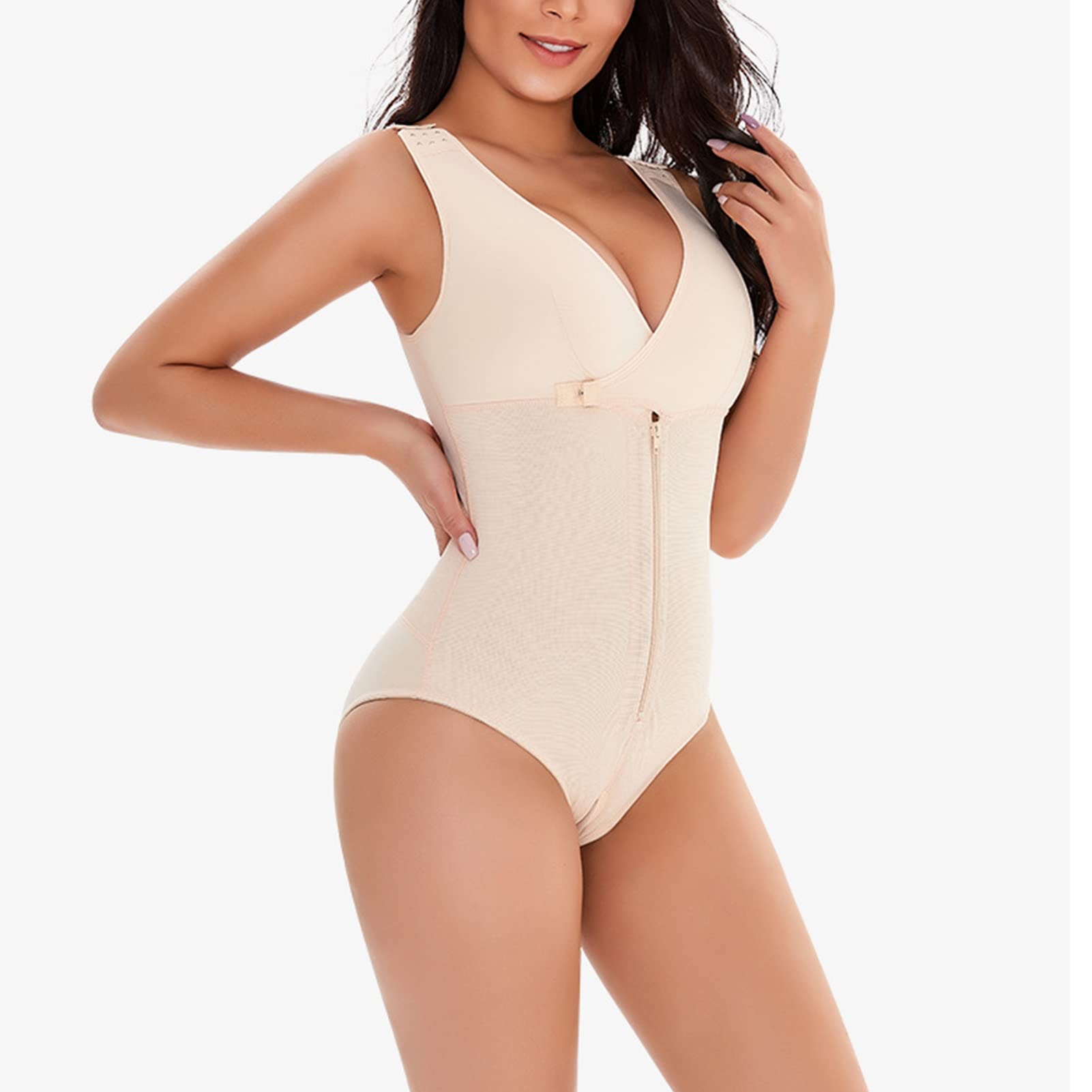 LYGBAOFUL Pełne ciało dla kobiet z podnośnikiem Butt Lifter Plus Size Body Shapewear Regulowany kombinezon z gorsetem do karmienia piersią