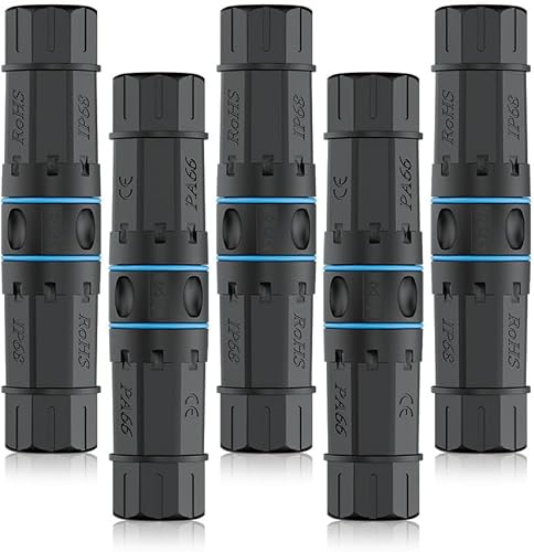 iwillink Acoplador RJ45 impermeable, acoplador Ethernet impermeable blindado hembra a hembra, conector de cable LAN IP68 Ethernet para exteriores