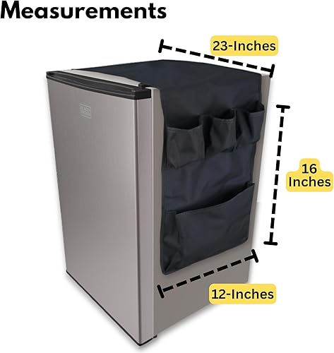 Miniatura 4 de Iconikal Kitchen Over-Top - Mini refrigerador de bebidas, organizador de bolsillo para alimentos, especias, utensilios, color negro