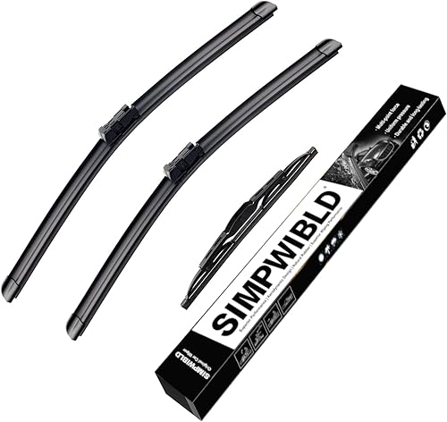 SIMPWIBLD Juego de limpiaparabrisas de 24 + 17 pulgadas con limpiaparabrisas trasero de 13 pulgadas para GMC Terrain 2010-2017 Chevy Equinox
