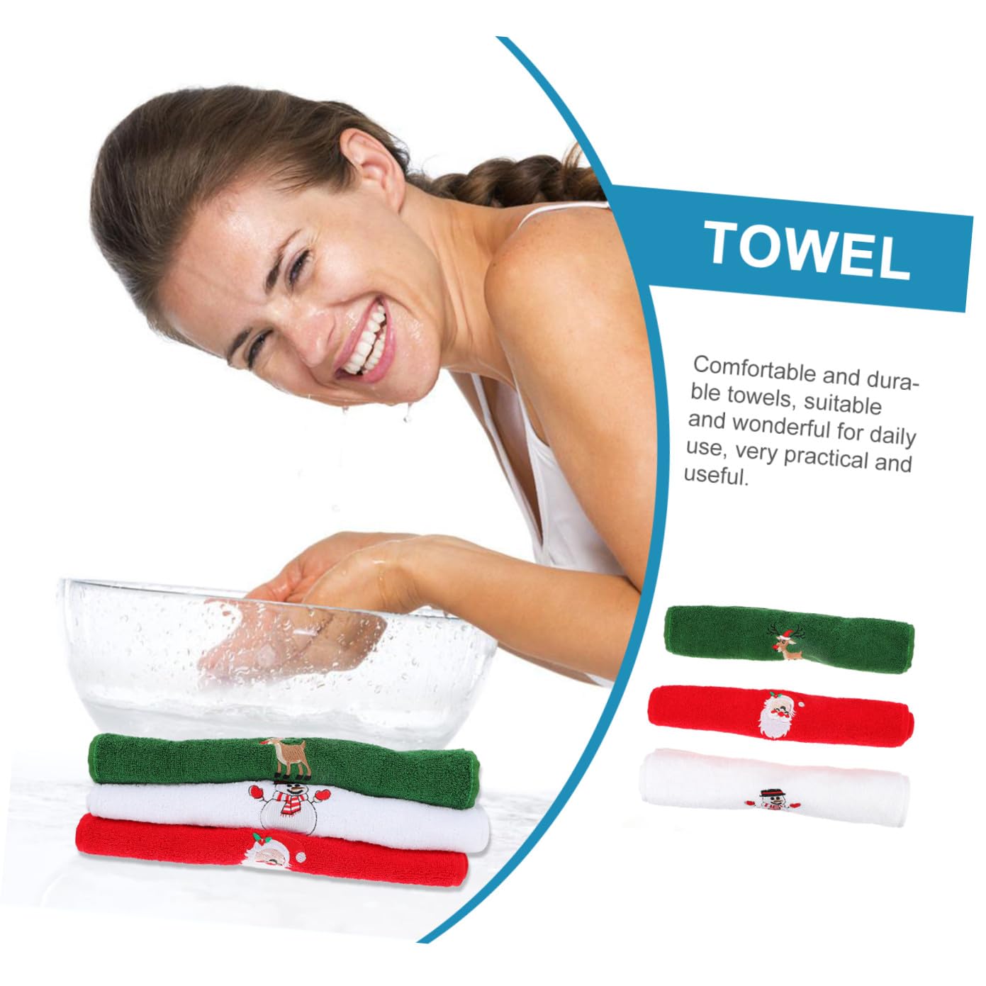 MAGICLULU 3 Juegos Toalla De De Navidad Toalla De Cocina Toallero Paños De Cocina Kitchen Towels Toallas Navideñas Toallas De Algodón para El Hogar De Algodon 3 Piezas * 3