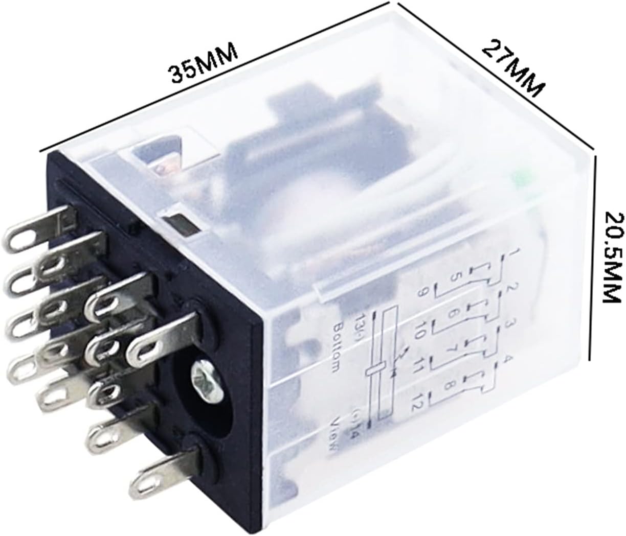 10PCS MY4NJ HH54P MY4N-J 14 Pin AC/DC 12V 24V 36V 48V 110V 220V 380V Mini Relay Intermediate Electromagnetic