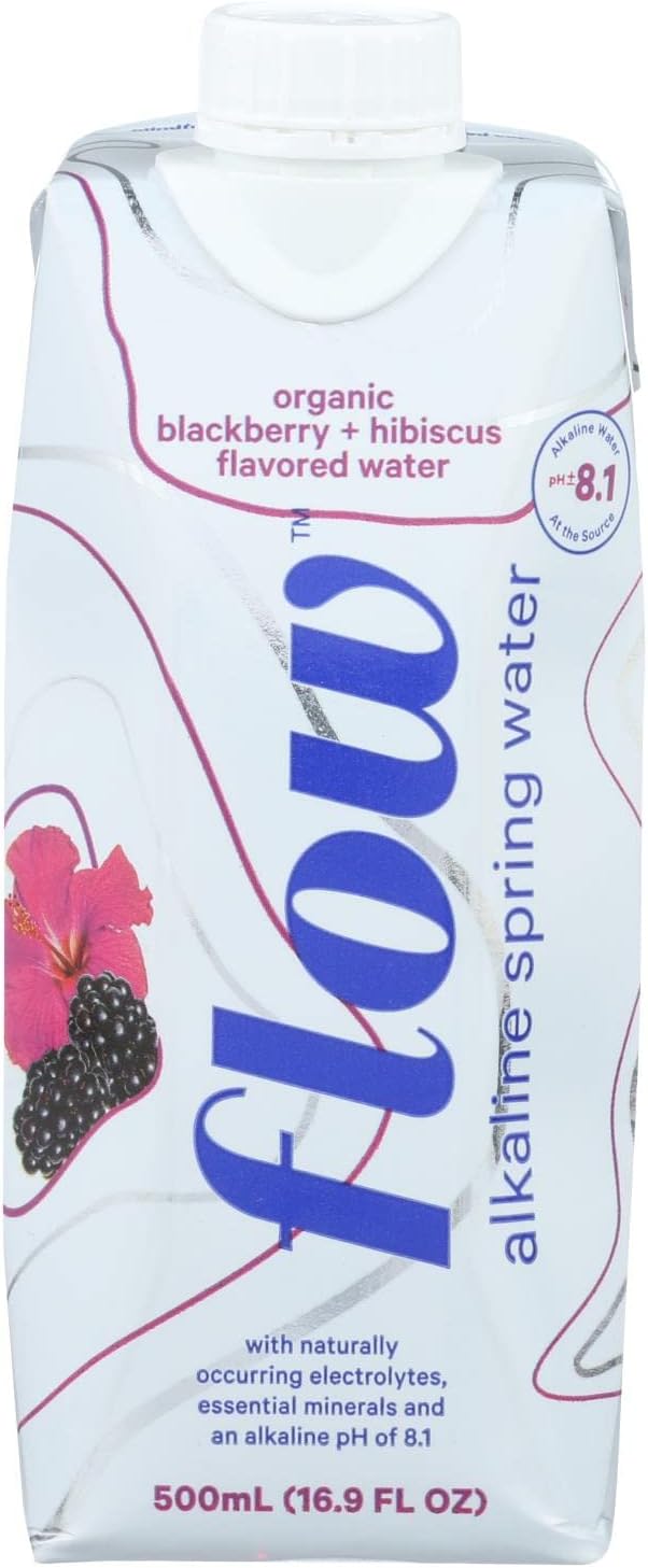 WATER Organic Blackberry Hibiscus Alkaline Water, 16.9 FZ