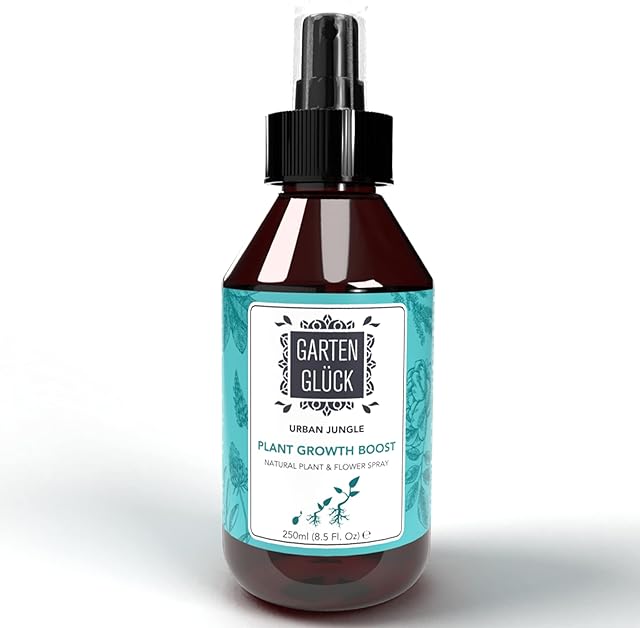 Garten Glück Plant Food Spray - Organic Plant Food Outdoor, Ideal House Plant Spray: Indoor Plant Food, Flower Food & Tomato Feed Liquid - Organic Fertiliser & All Purpose Plant Food, 250ml