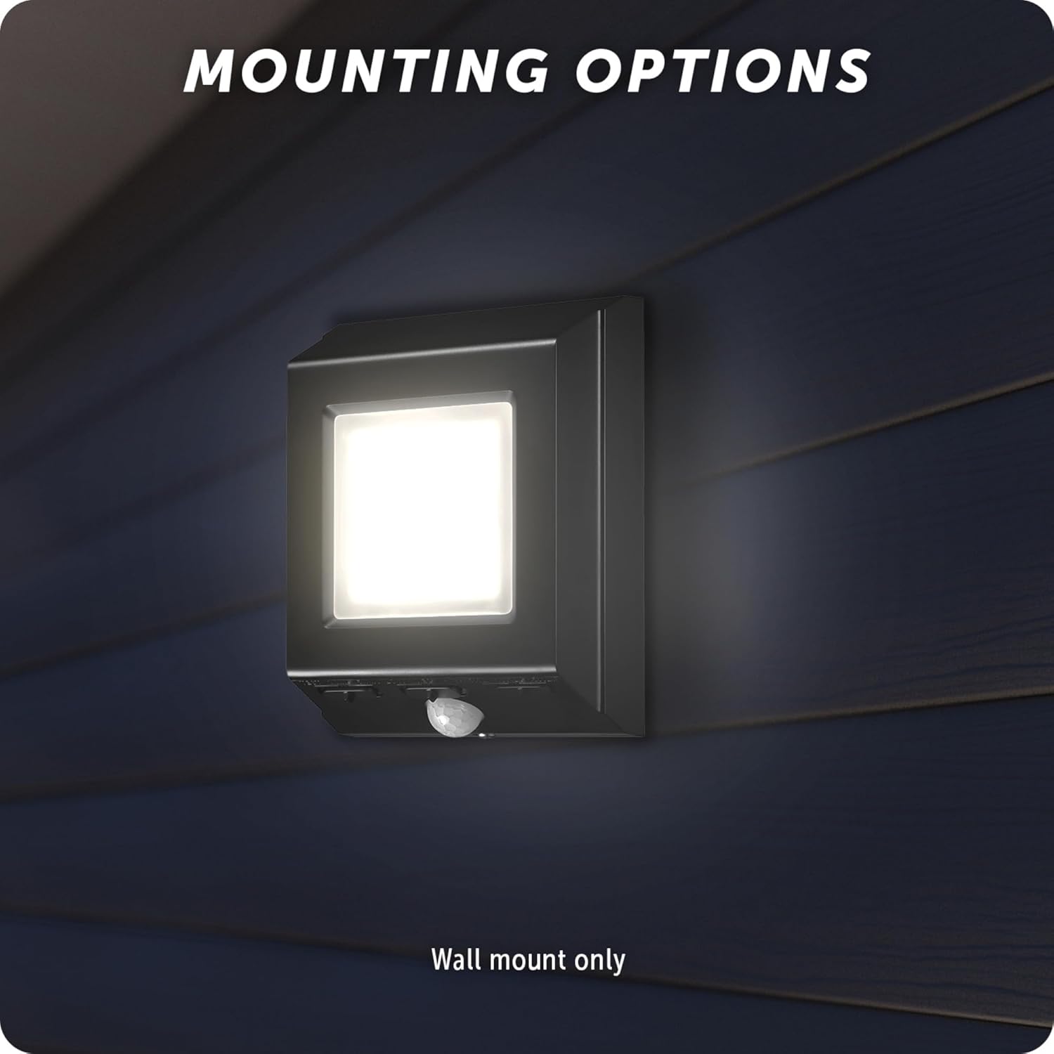 Globe Electric 110-Degree 15W Slim Black 500-1000-1500 Lumens Hardwired Motion Activated Outdoor Integrated LED Security Light, Outdoor, Outside House Lights