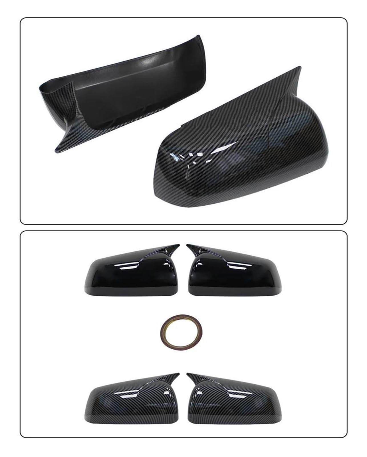 Osłona lusterka bocznego Do Lancera, EVO X 10, EX 2008-2016, osłona lusterka bocznego, naklejka ozdobna, część samochodowa, akcesoria stylistyczne(Gloss Black)
