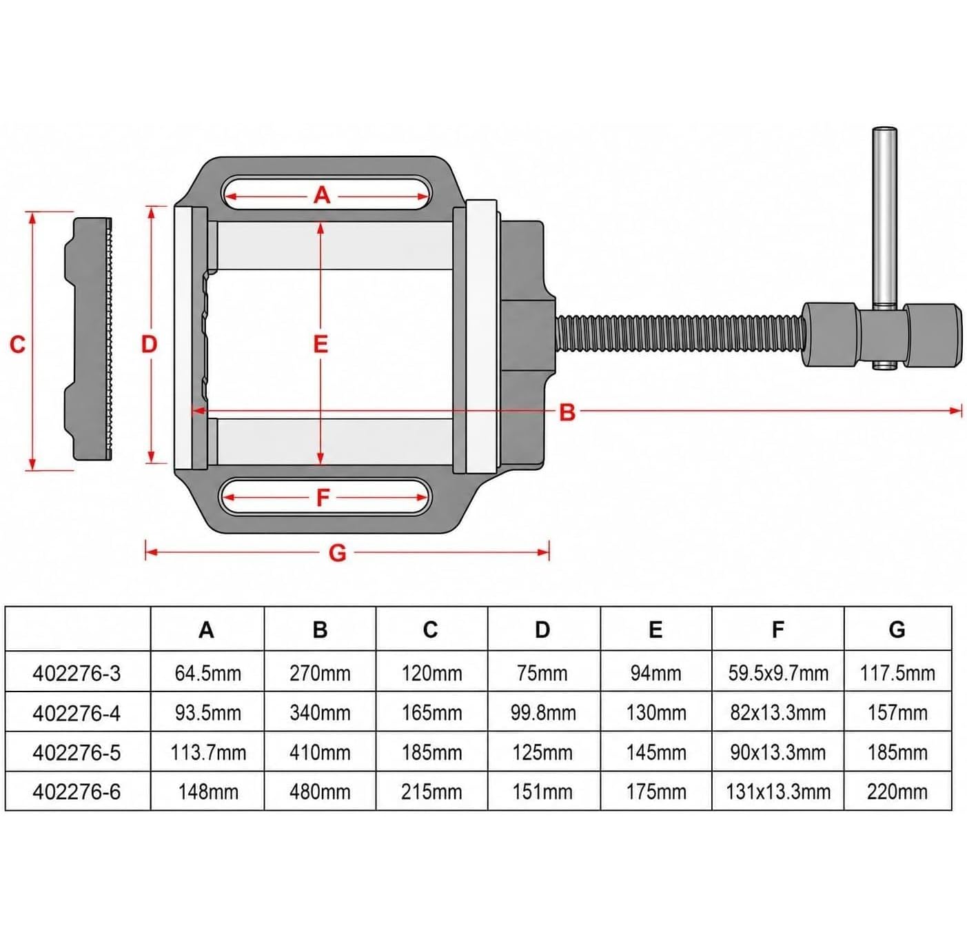 KATSU Tornillo de Banco de Prensa de Taladro 6" 150mm Precisión Profesional Tipo Alemán Pilar Banco Taladro Vice Abrazadera para Taller Fresadora Maquinaria 4022766
