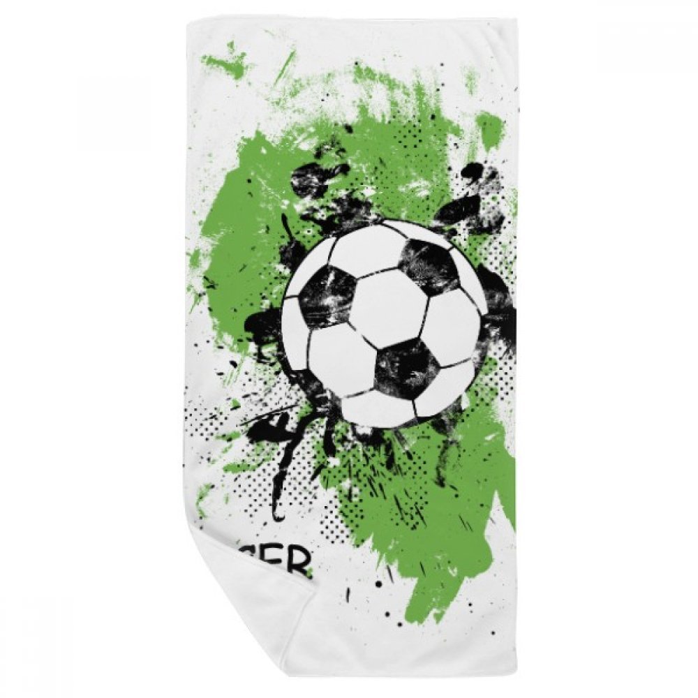 Serviette de bain foot 35x70cm multicolore imprimée pour le sport et la douche
