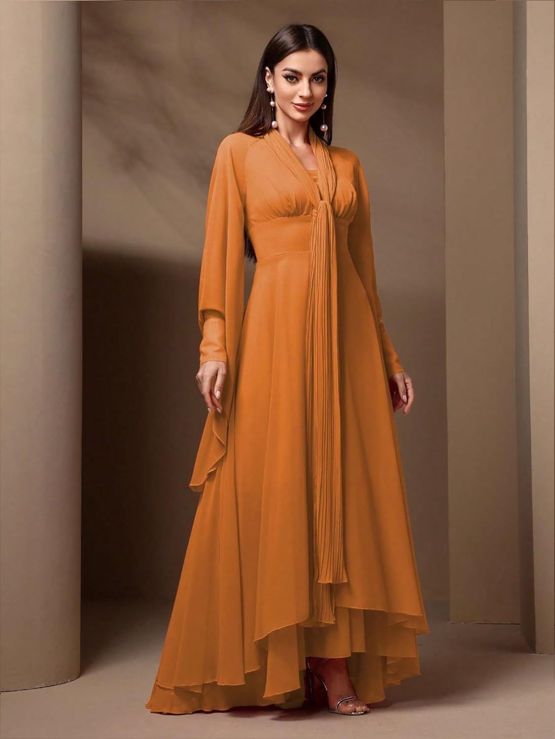 TOLEEN Summer Floral Dresses for Women Long Sleeve Casual Style Beach Swing Dresses - Image 5