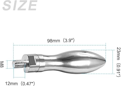 Miniatura 20 de METALLIXITY Perillas de tornillo de mango de sujeción (M10x12mm) 1 unidad, manivela de metal agarre cónico - para construcción de viviendas, máquina