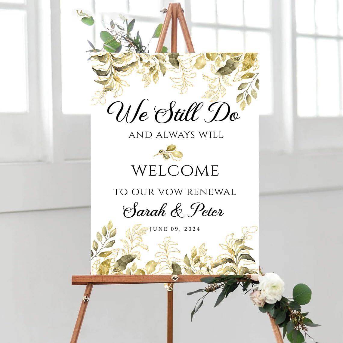 Personalized We Still Do And Always Will Yard Sign, Welcome to Our Vow Renewal Lawn Decoration, Anniversary Celebration Entrance Board, Romantic Wedding Renewal Party Decor, 12x18 Inch #9