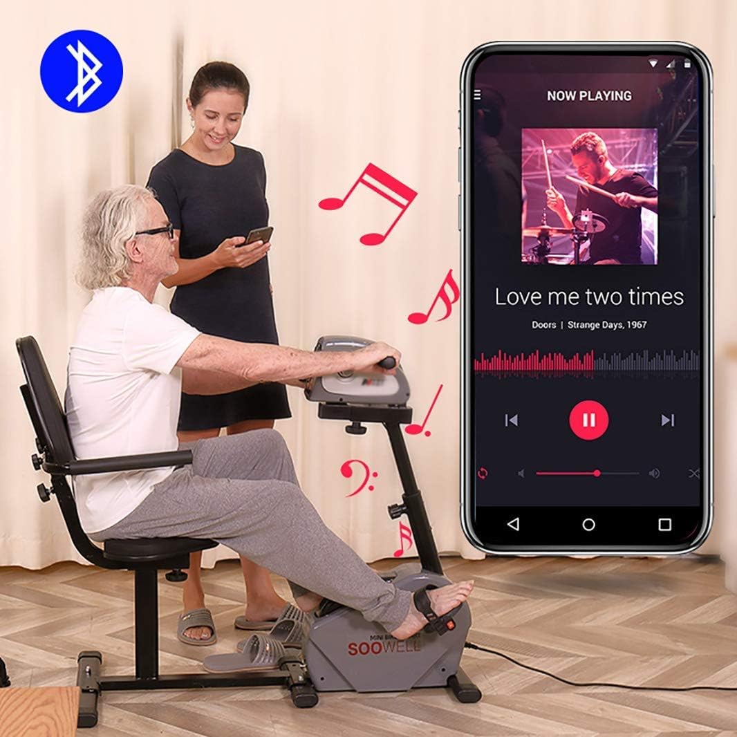 Electronic Physical Therapy Rehabilitation Bike, Indoor Pedal Exerciser, Adjustable Resistance Arm & Leg Fitness Training Machine for Handicap, Disabled and Stroke Survivor