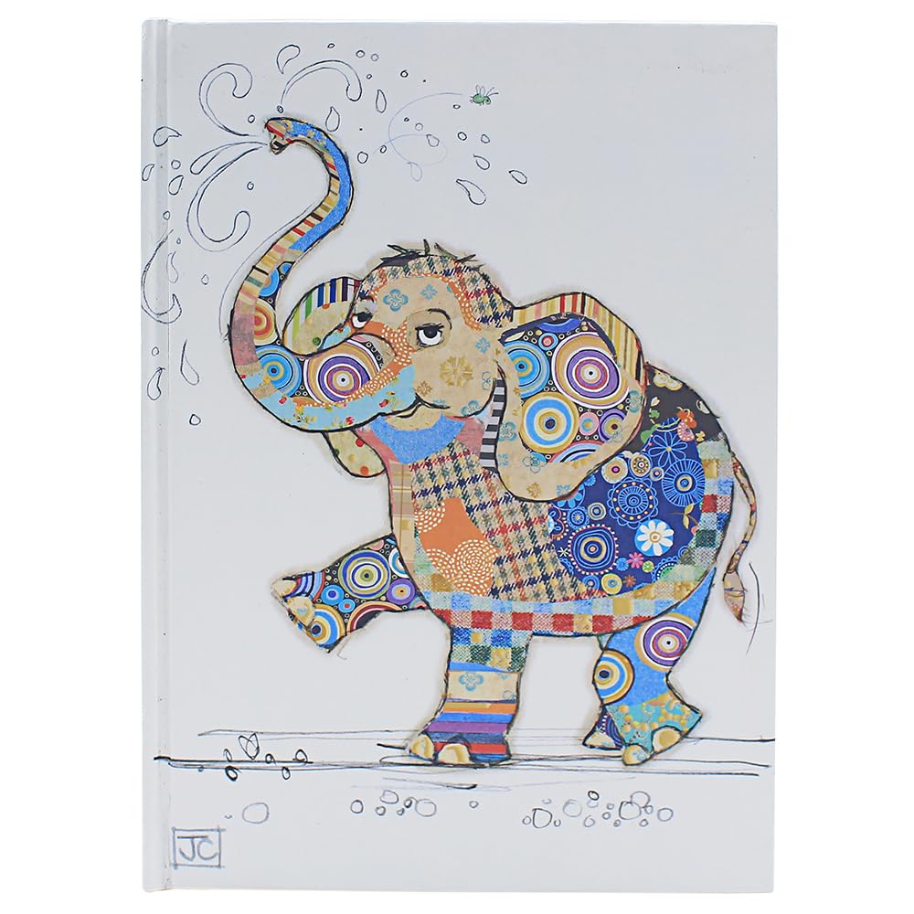 The Leonardo Collection Lesser & Pavey A5 Notebook | Plain Journal Note Book For Office, School, Business & Daily Notes | Great Notebooks For Women & Men - Eddie Elephant