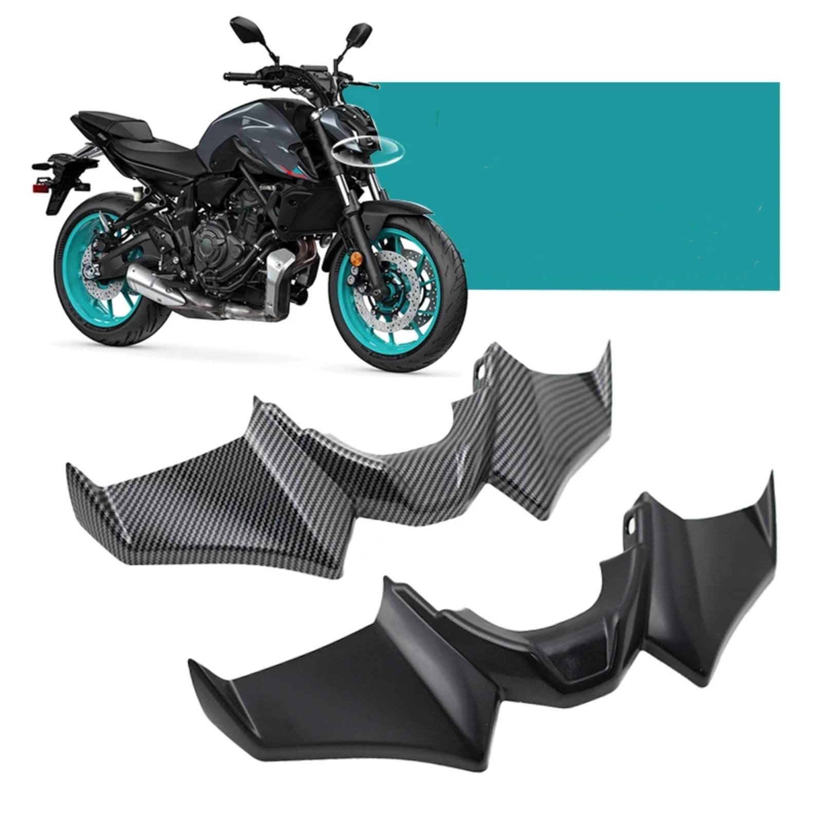 Alette Carenatura Compatibile Con Yamaha Per MT-07 SP 2021 2022 2023 2024 Spoiler Anteriori Per Motocicletta Aerodinamici Per Deflettori D'aria, Alette Aerodinamiche