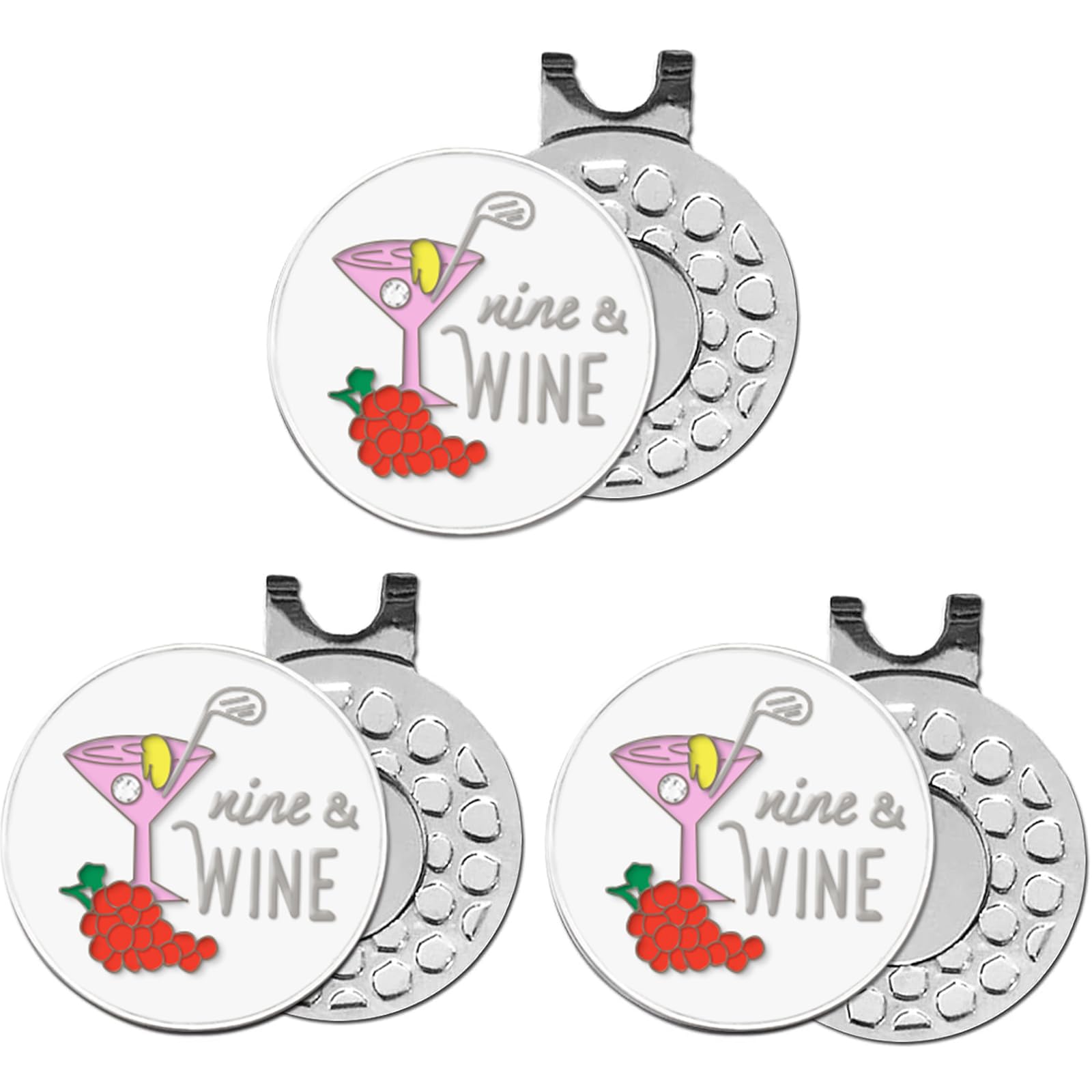 FINGER TEN Golf Ball Marker with Hat Clip or Markers Only