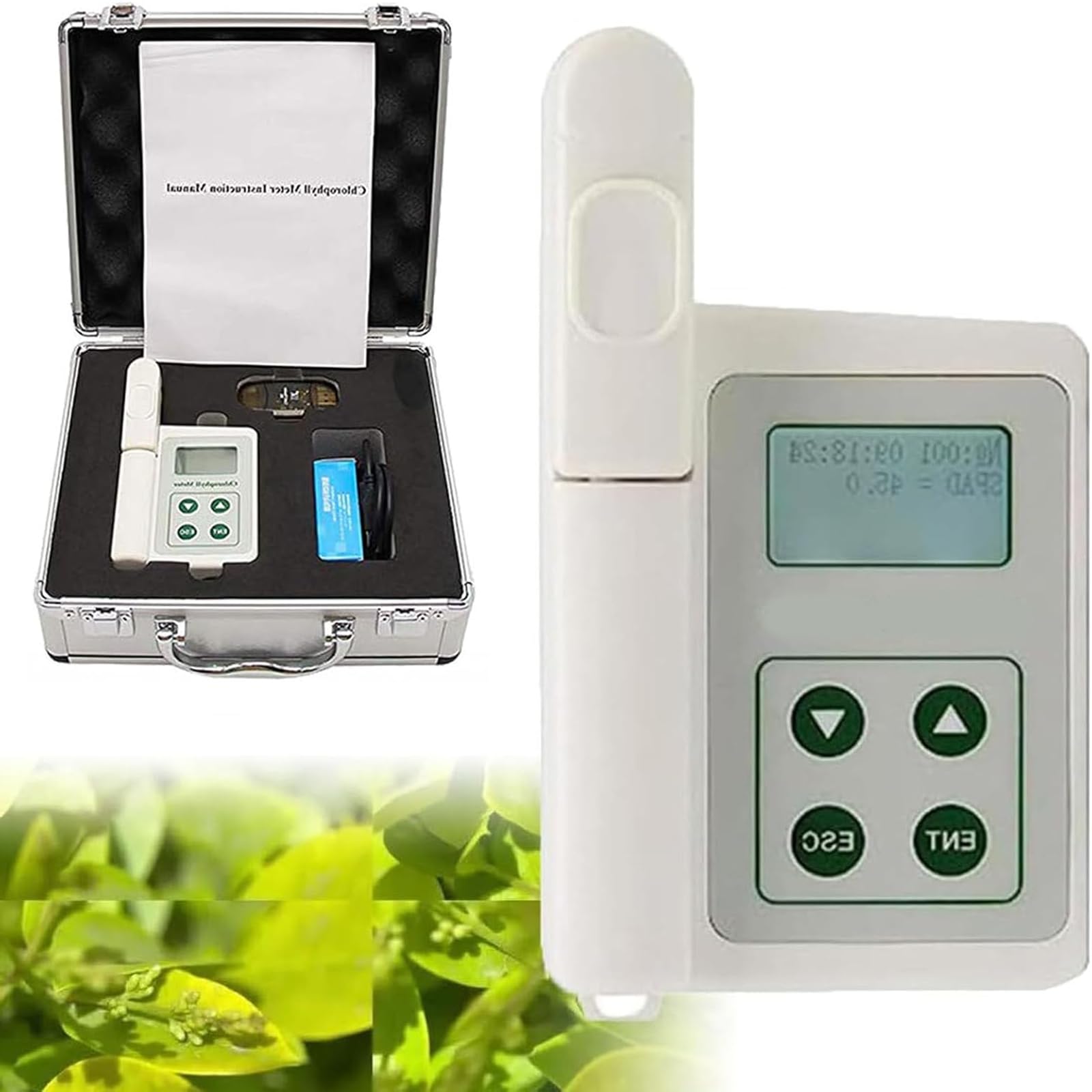 Xjleftonomie Handheld Chlorophyll Meter For Accurate Spad, With Usb Data Export For Plant Nutrient Testing, Ideal For Farmers, Gardeners, And Scientific Research ChlorophyllAnalyzer