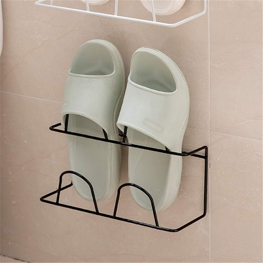 Shoe Rack, Wall Mounted Shoes Rack Bathroom Silpper Organiser Over The Door Hanging Shoe Rack Door Shelf Hanger Holder 2 Pack (Color : Black, Size : 25 * 11 * 8cm) (Color : OneColor)