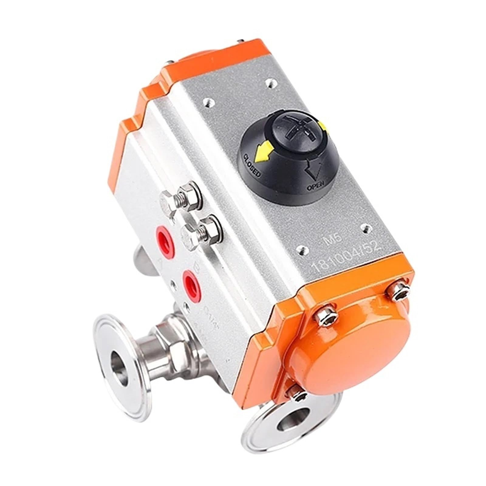 Vanne à boisseau sphérique pneumatique en inox 304 316L T Port pour tuyaux industriels