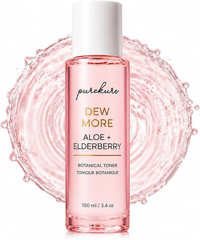 Tônico facial Purekure com aloe vera e elderberry, sem álcool, 100 mL