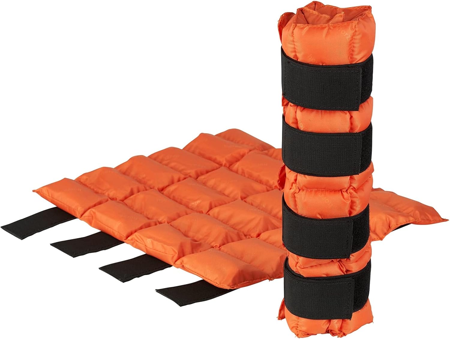 HORZE Pro Cooling Therapy Ice Wrap for Horses, Quick Cooling Gel Ice Pack with Flexible Straps & Durable Nylon Design, 1 Size - Pair (Orange) : Pet Supplies