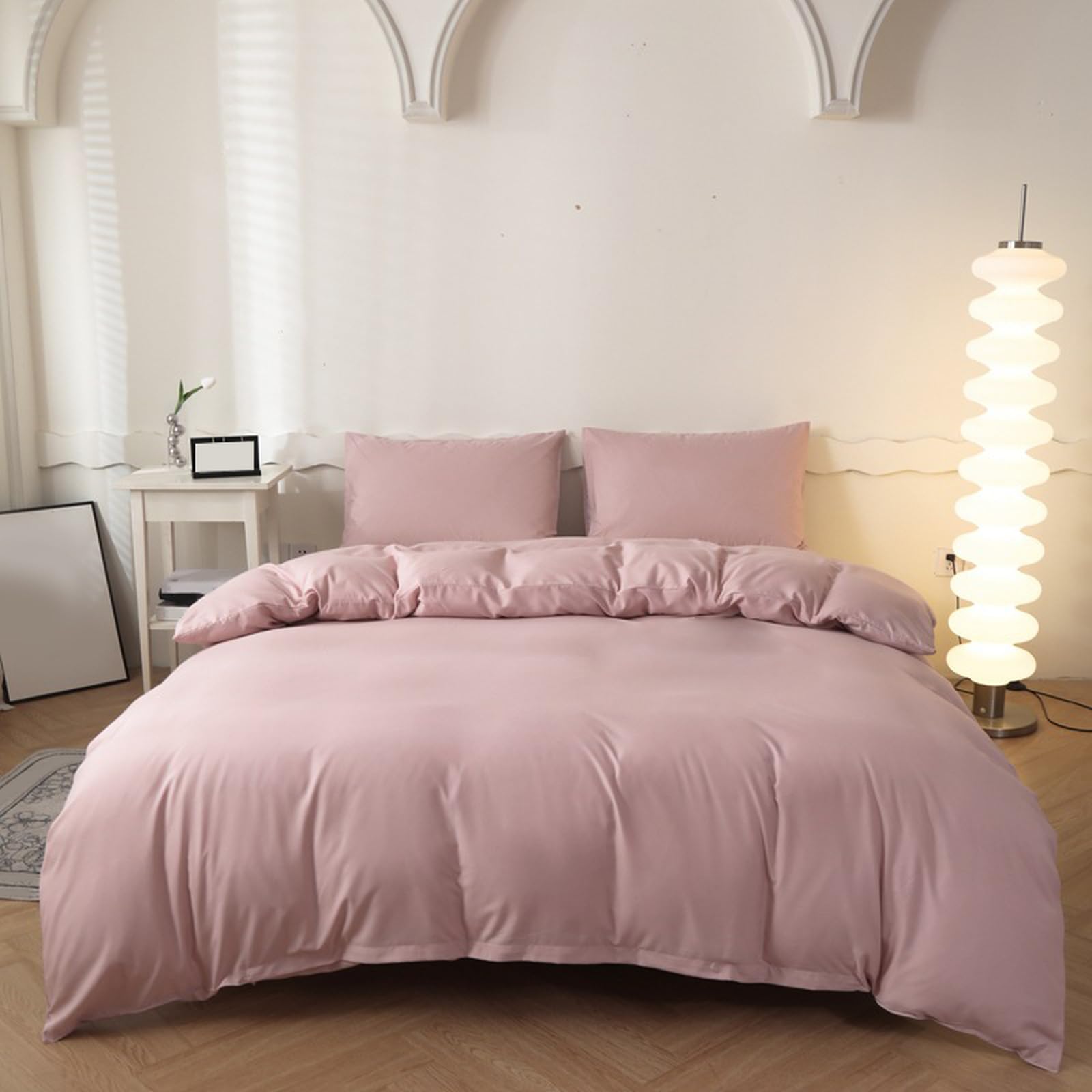 Bettwäsche 180 x 220 cm 3 teilig Baumwolle Bettwäsche Set Rosa