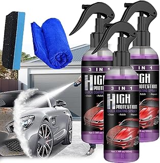 Ottostuart Car Coating Agent,Car Nano Ceramic Crystal Coating Spray Agent,3 in 1 Ceramic Car Coating Spray High Protection Quick Car Spray Car Wax,Ottostuart 3 in 1 High Protection Car Spray (3PCS)