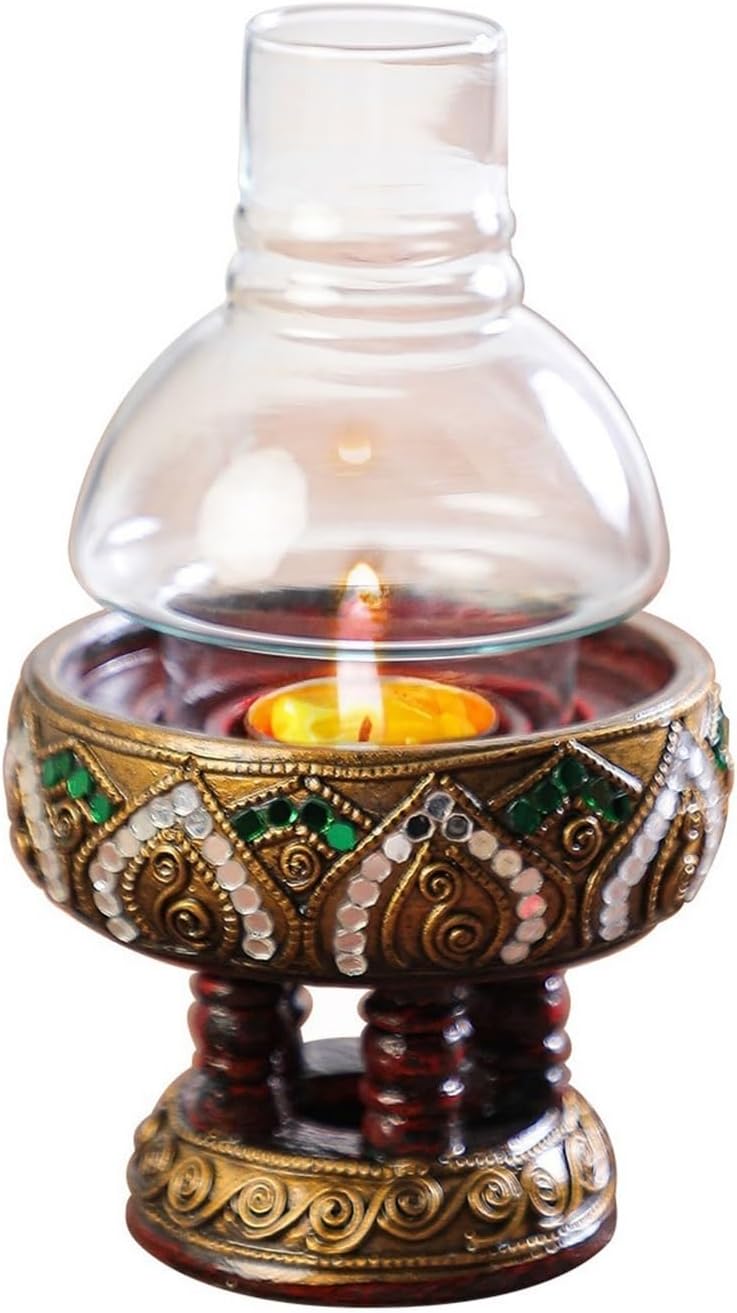 Candle Holder Wooden Candle Holder Retro Windproof Candle Holder Dining Table Candle Holder Ornaments Candle Holder Candlestick Holders