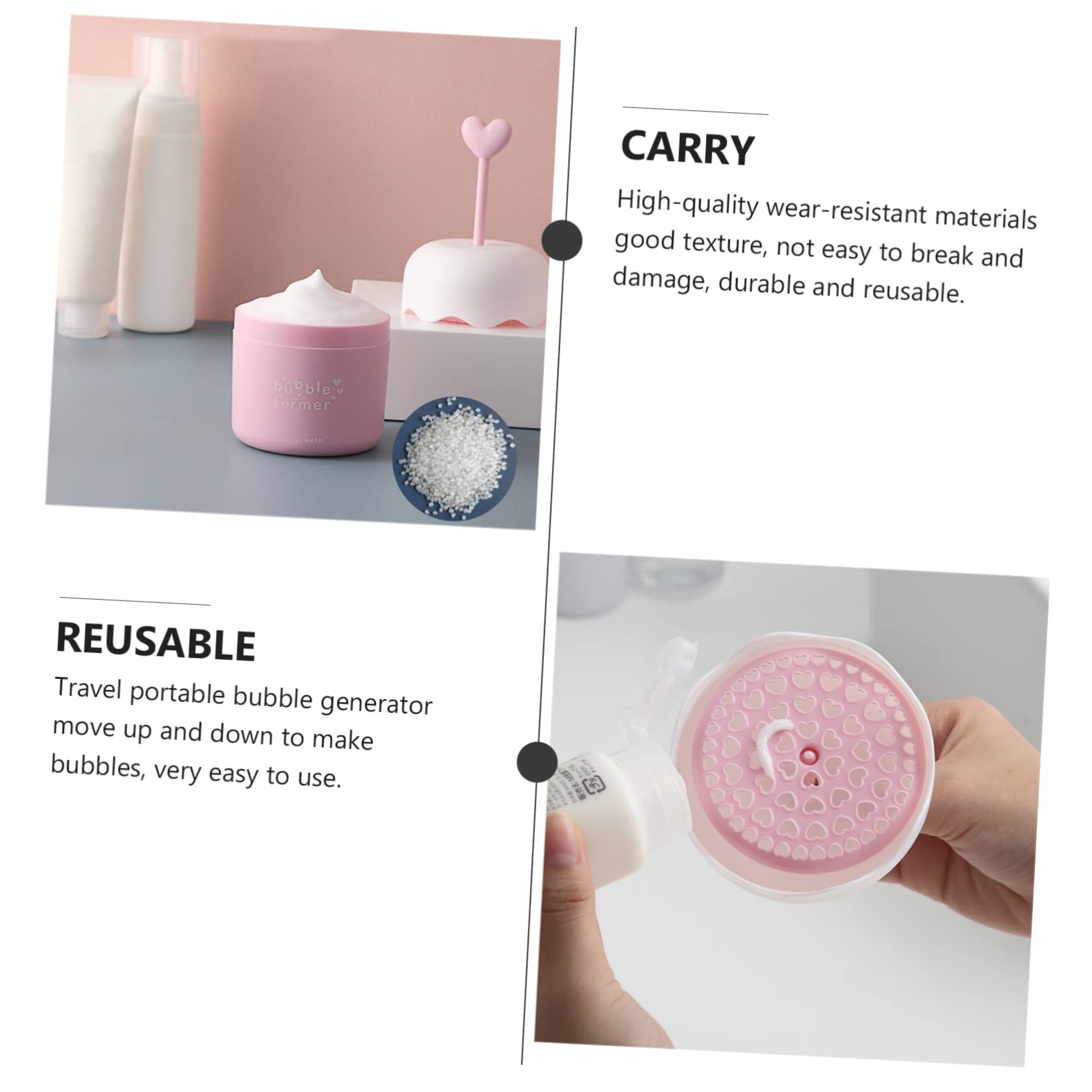 Detergente per il viso Bubbler Bubble Cup Tazza di schiuma portatile Foamer Device Cup per una pulizia efficace della pelle a casa e in viaggio, compatto, facile da usare, 4,72 x 3,11 x 3,11 cm