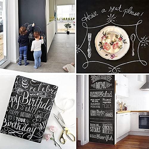 Blackboard Chalk-Board Chalkboard Adhesive - 44 x 200cm Black Chalk Sticker Blackboard Paper for Home Kitchen Outdoor Office School Walls Menu - Image 3