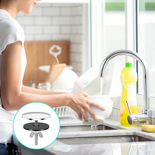 Miniatura 7 de Cubierta de orificio para fregadero, tapa de orificio de fregadero de cocina de acero inoxidable, cubierta de orificio para orificio del grifo,