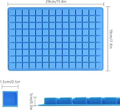 YXHZVON Square Silicone Mould 2Pcs Grids Silicone Ice Cube Tray