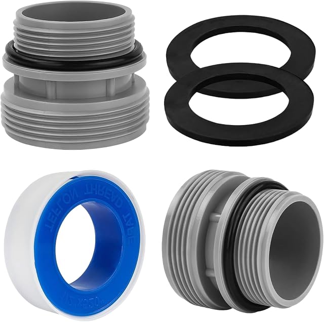 Adattatori per Tubo Piscina Set da 2 4560 Connettori per Pompa Piscina 40 mm a 1 1/2 Pollici Raccordi Accessori per Tubi Piscine Compatibili con Intex e Coleman