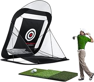 NAMVI Golf Practice Net, Golf Hitting Net, Portable Golf Hitting Net with Carry Bag, Golf Swing Chipping Training Equipment Golf nets, for garden Backyard Outdoor Indoor