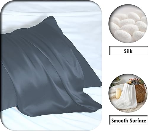 Miniatura 74 de Funda de almohada de seda para cabello y piel, suave, transpirable y resistente, fundas de almohada de seda de morera natural de ambos lados