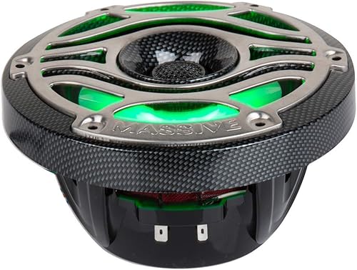 Miniatura 8 de Massive Audio T65S - Altavoces de grado marino de 6.5 pulgadas para barcos, UTVS, todoterreno, carritos de golf, motocicletas, runabounts con